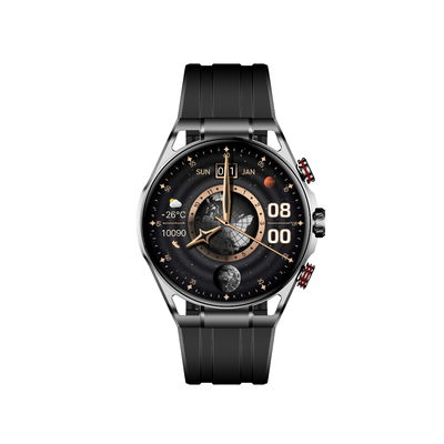 comprare Amoled Smart Watch di forma rotonda nero resistente all'acqua Fitness Watch fabbricazione online