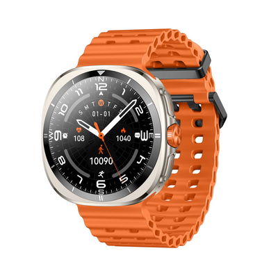 comprare KW298 Lega di zinco Forma rotonda Smart Watch Nero Arancione Stile Grande Rondo Faccia Orologi fabbricazione online